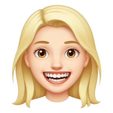 Girl with gapped teeths sticker