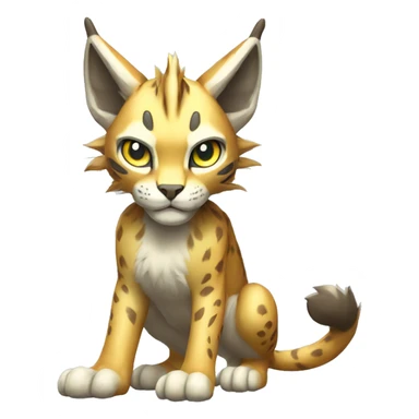 Electric-type Fakémon-Lynx full body sticker