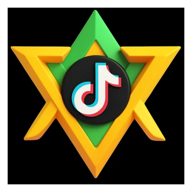 Add the TikTok icon to this ParadoX1 3D emoji logo, keeping it playful and eye-catching sticker
