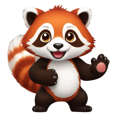 Red panda paws sticker