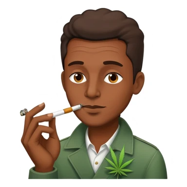 Guy smoking weed  sticker