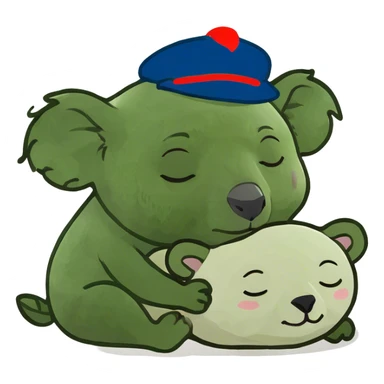 Koala cute sleeping sticker