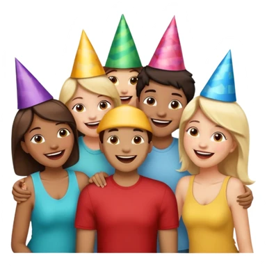 Some friends talking and looking each other sticker