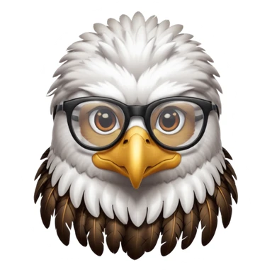 eagle with glasses sticker