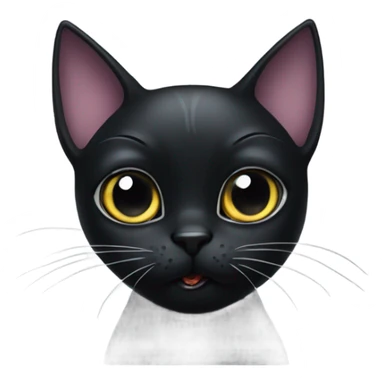 very Surprised black cat gothic sticker