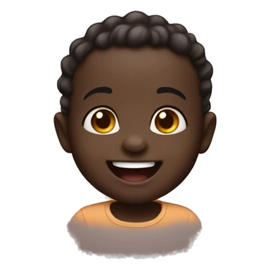 Baby laughing dark skin sticker