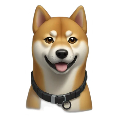 Shiba in eye of the storm sticker
