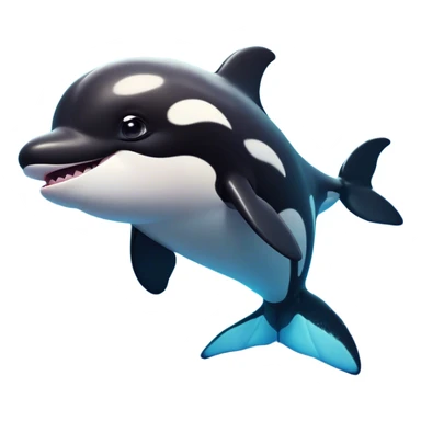 Cinematic Comical orca Portrait Emoji, Head tilted dramatically with an exaggeratedly shocked expression, featuring a sleek black-and-white body with wide, comically expressive eyes full of playful disbelief and animated flippers, Simplified yet hilariously expressive features, highly detailed, glowing with a slightly sassy oceanic glow, high shine, dramatic yet playful, stylized with an air of cheeky marine mischief, soft glowing outline, capturing the essence of a meme-worthy orca that looks ready to make waves with its hilariously dramatic antics! sticker