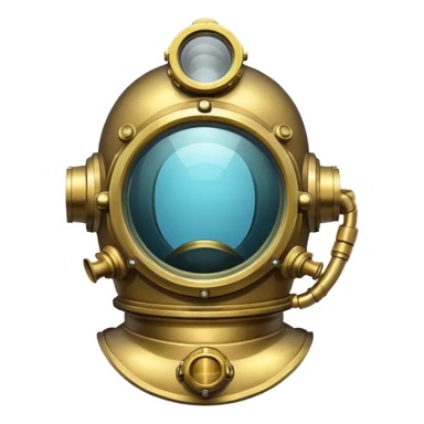Simple emoji of The helmet of a diving suit sticker