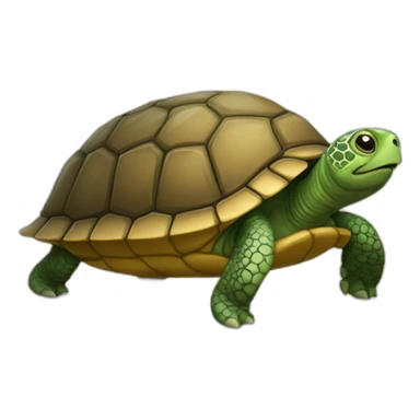 Une tortue dans un lit sticker