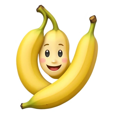 cartoon single banana emoji sticker