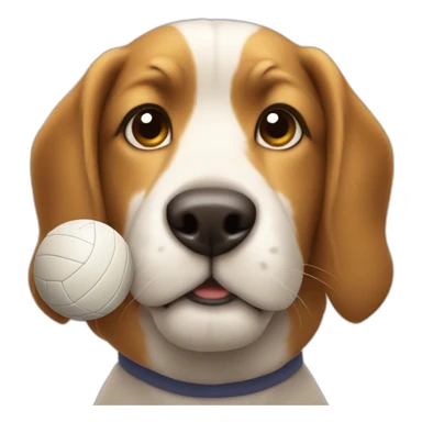 dog-playing-volleyball-setting sticker
