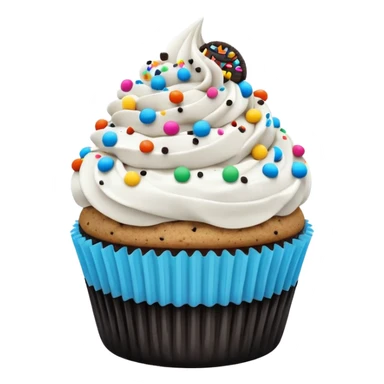 Cookies and cream cupcake with cookies and cream bites sticker