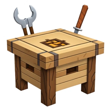 Minecraft crafting table sticker