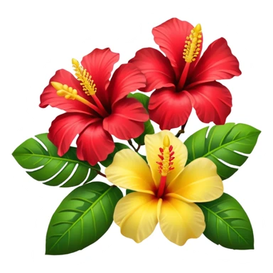 hawaiian flowers sticker