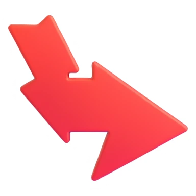 right pointing arrow icon in 3D emoji style, no background sticker