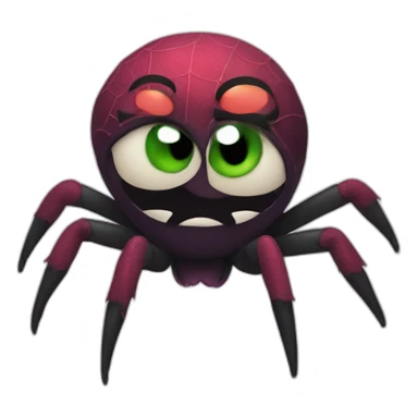 Angry spider at a birthday party sticker