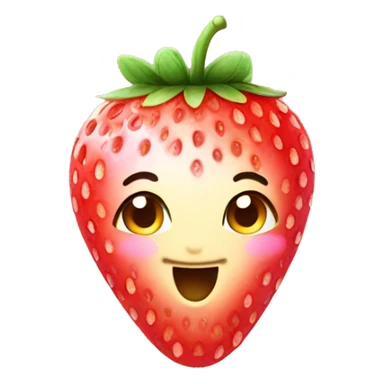 Cute sparkling strawberry  sticker
