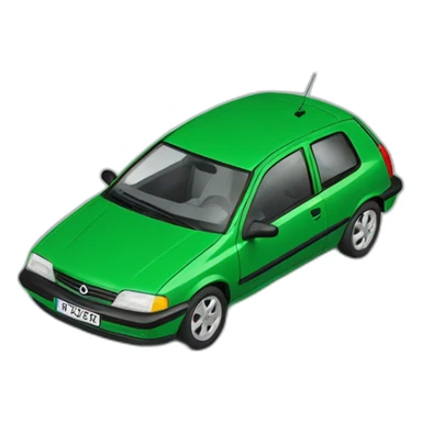 Green Opel Astra 1.6 Merit 1997 sticker