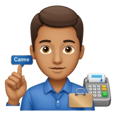 cashier man sticker