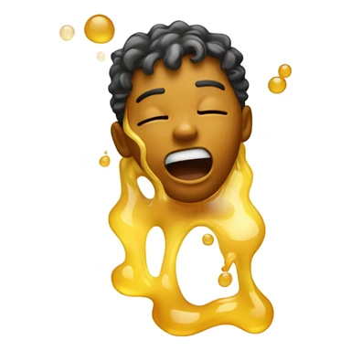 Moaning emoji vomiting honey sticker