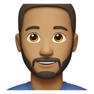 a man light brown skinned man with black short hair and beard sticker