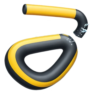 ein schwarzer aal oder seeschlange mit gelben streifen sticker