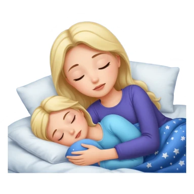 Girl laying in bed sleeping with the stars above her  sticker