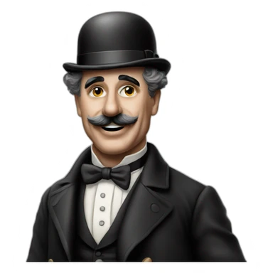 Charlie Chaplin without hat sticker