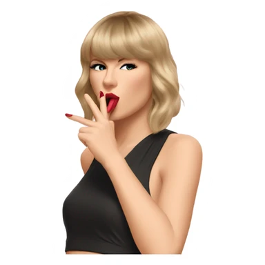 Taylor Swift doing the shh gesture sticker