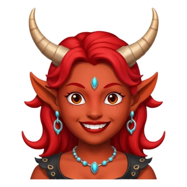 Diablita con cachos sticker