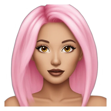 jelena karleusa pink hair sticker