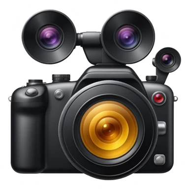 Camera with large lens sticker