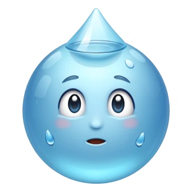 Tear drops with tiny words inside: overwhelmed, ignored, trying sticker