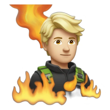aws on fire sticker