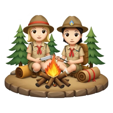 Cserkészet,cserkész liliom, tabortuz sticker