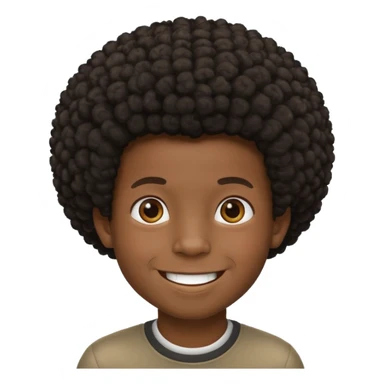 Black boy with a small afro  sticker