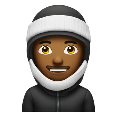 man with ski mask sticker