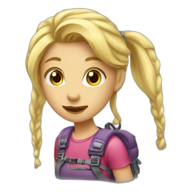 Blond Girl Artist climber sticker