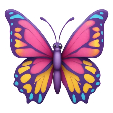 Butterfly pink and yellow  sticker