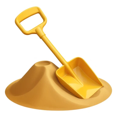 toy shavel on the sand sticker