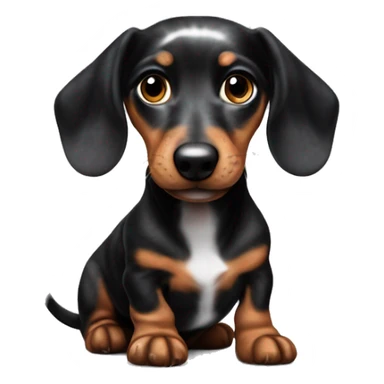 Black merle mini dachshund  sticker