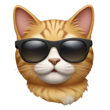 Cat with sunglasses sticker