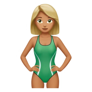 green swimsuit sticker