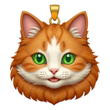 smiling cat wearing a pendant sticker