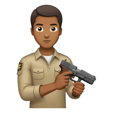 Black man holding Glock  sticker