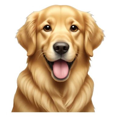 Golden retriever with ball in mouth sticker