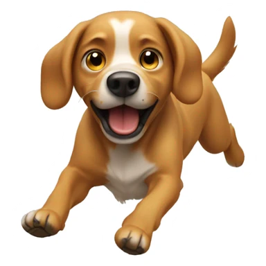 smelly dog running away from me  sticker