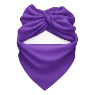 Purple bandanna with design  sticker
