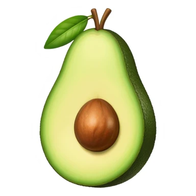 simple and cute avocado sticker